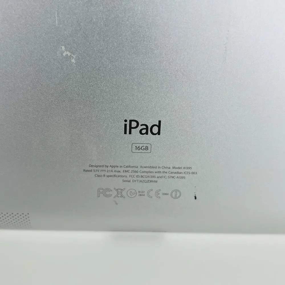 Apple iPad 2nd Gen A1395 WiFi - 16GB - Black MC769LL/A
